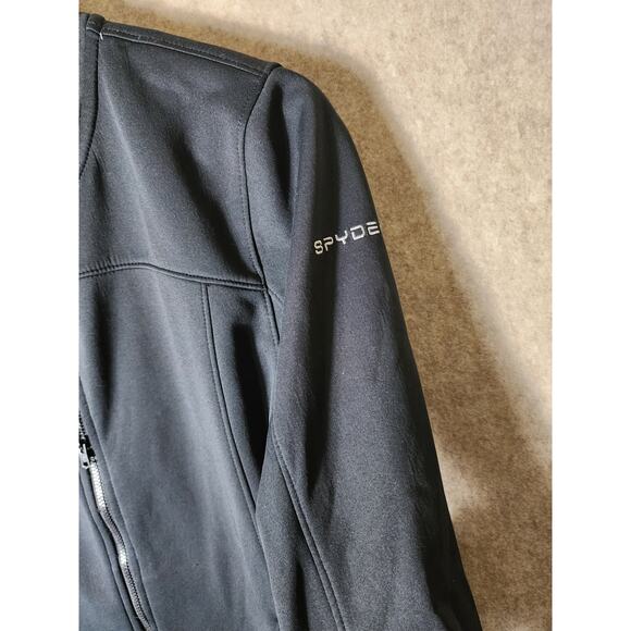 SPYDER Women's Black Full Zip Pockets Medium Weight Form Fitting Jacket SZ S - Picture 4 of 10